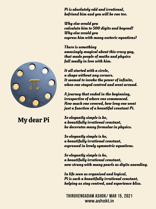 My dear Pi poem